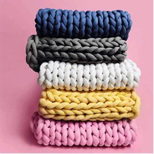 Chunky Knit Blanket | washable, great for outdoors